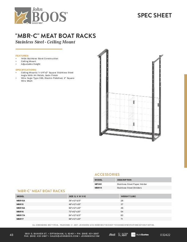 Cutsheet