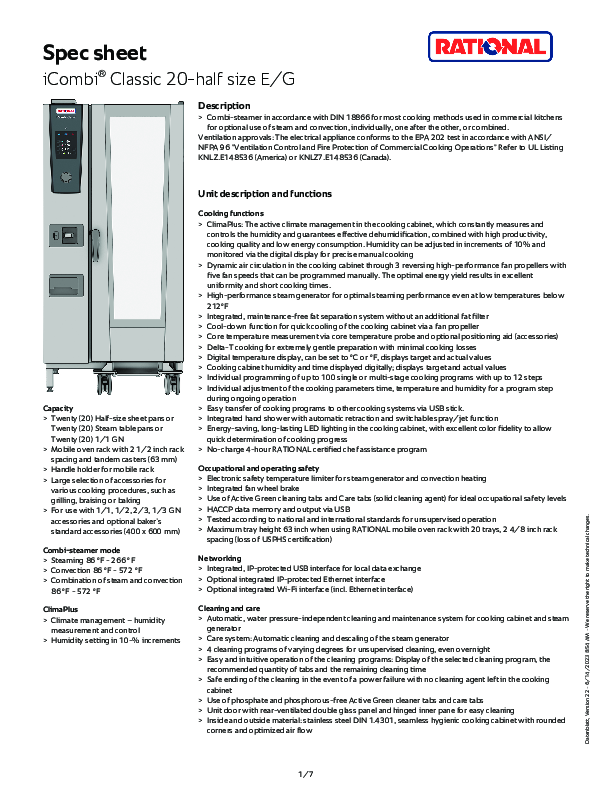 Cutsheet