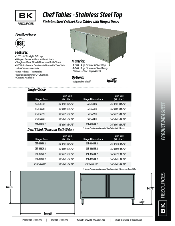 Cutsheet