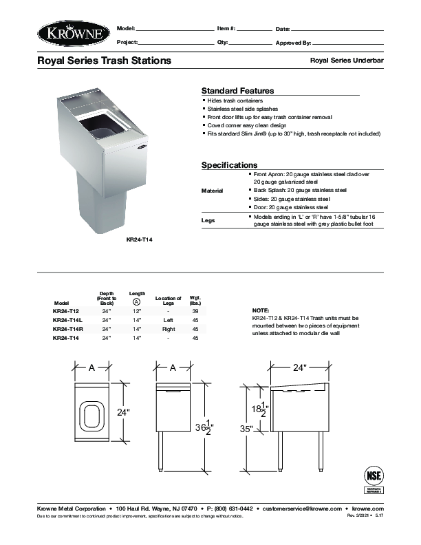 Cutsheet