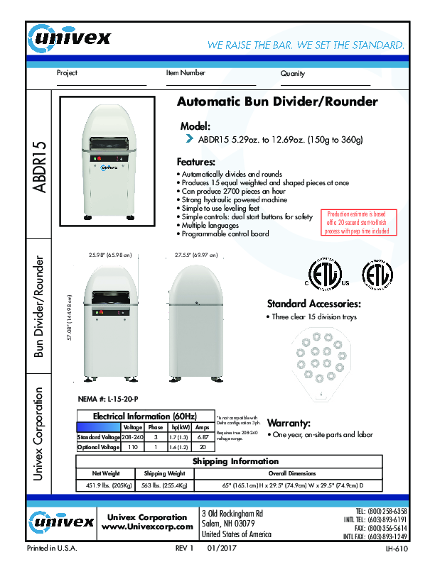 Cutsheet