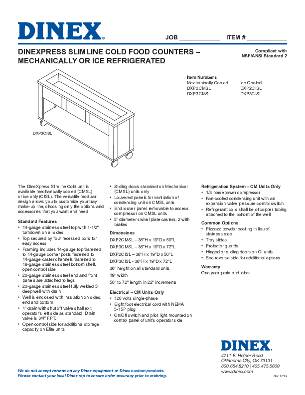 Cutsheet