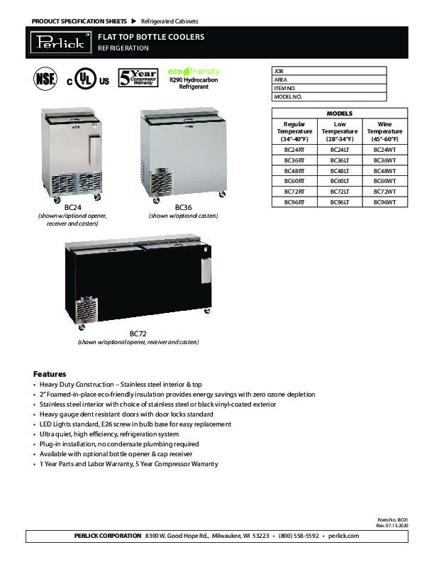 Cutsheet