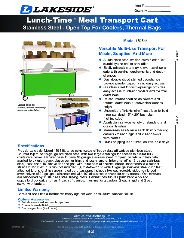 Cutsheet