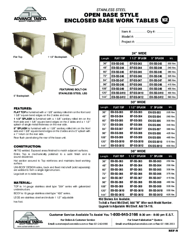 Cutsheet