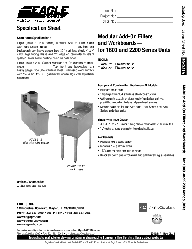 Cutsheet