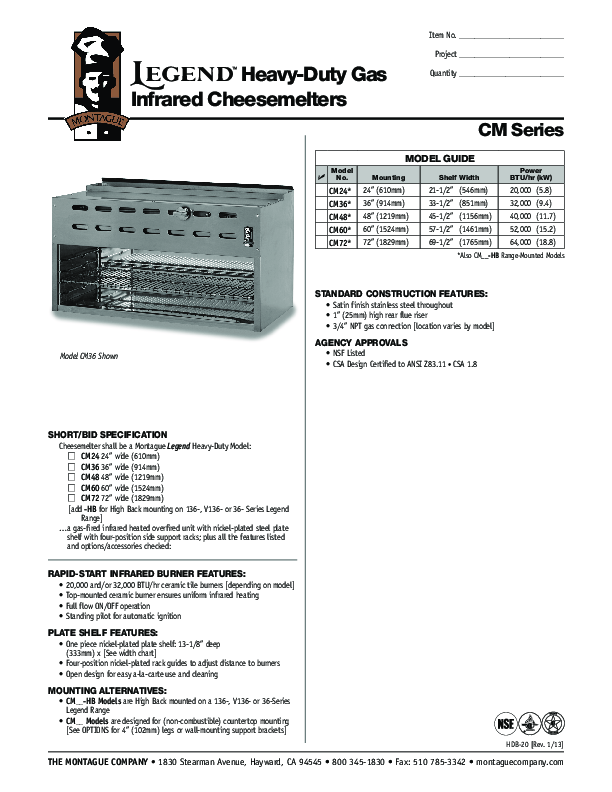 Cutsheet