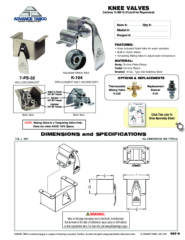 Cutsheet