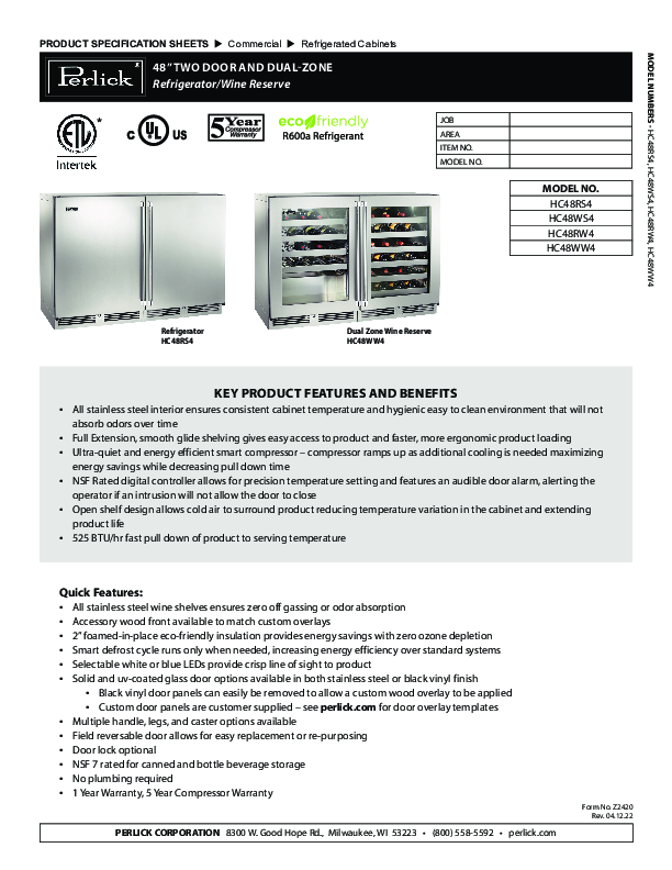 Cutsheet