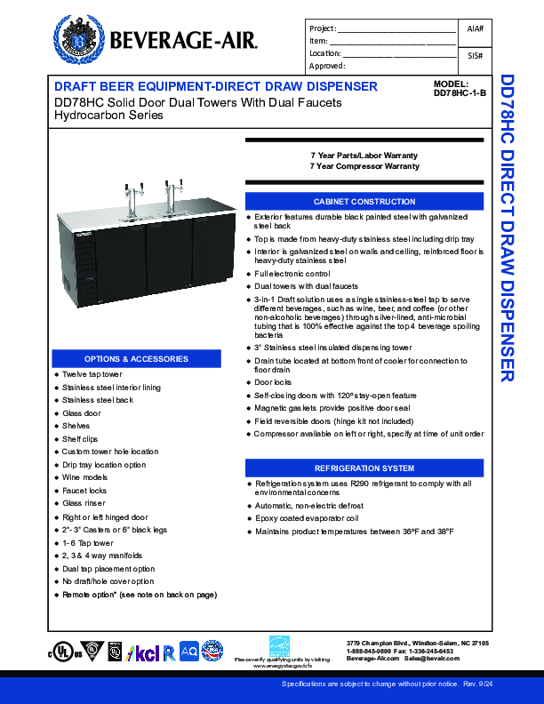 Cutsheet