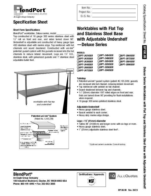 Cutsheet