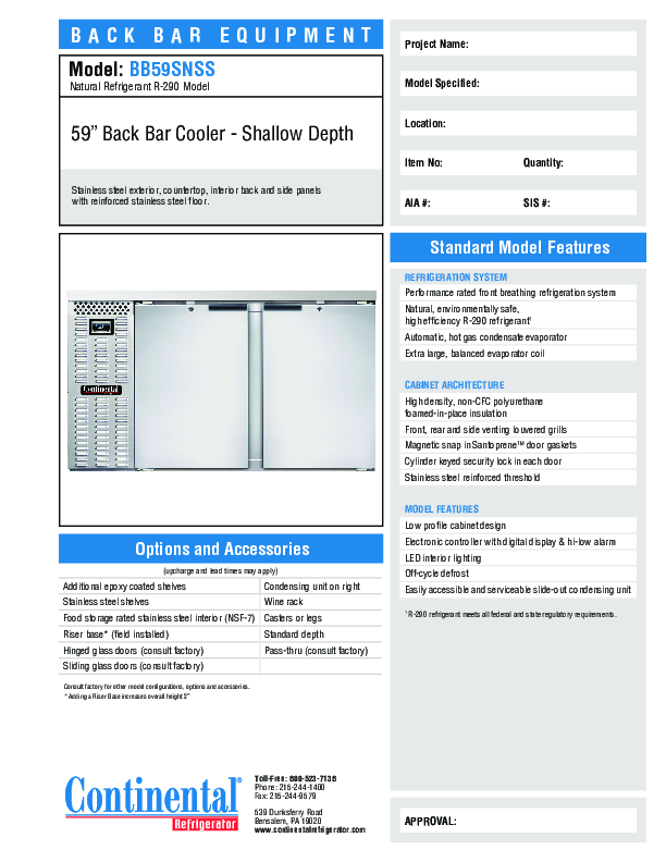 Cutsheet