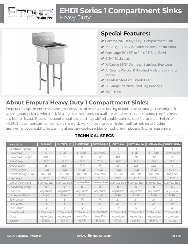 Cutsheet