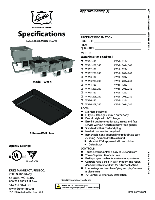 Cutsheet