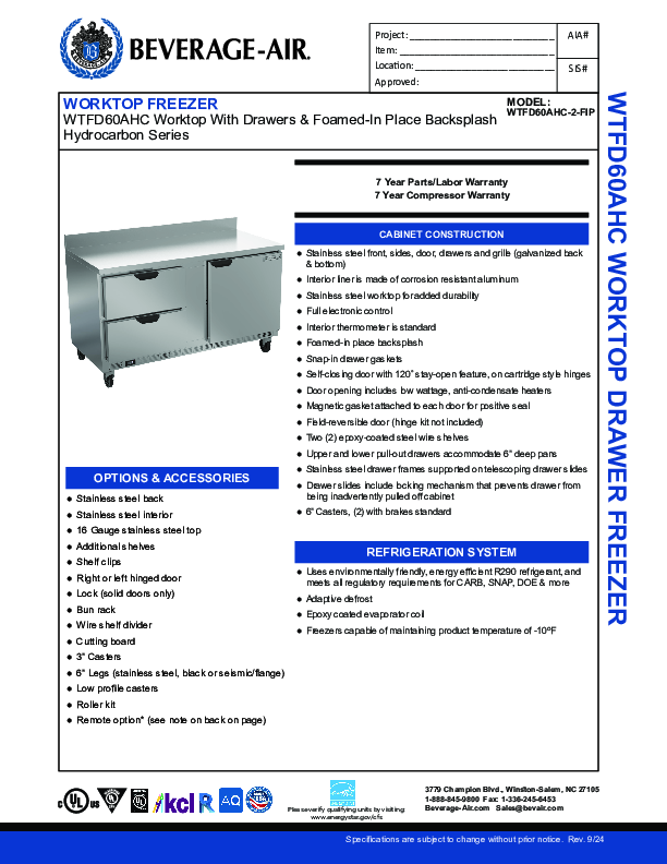 Cutsheet