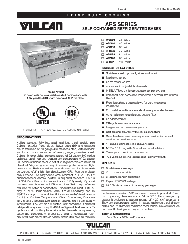 Cutsheet