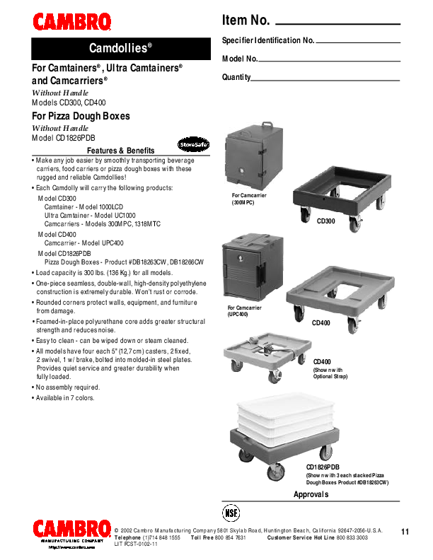 Cutsheet