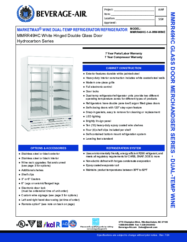 Cutsheet