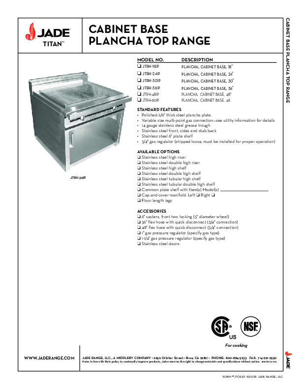 Cutsheet