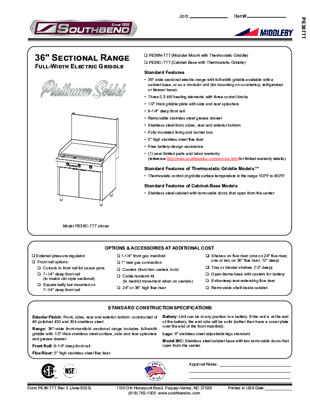 Cutsheet