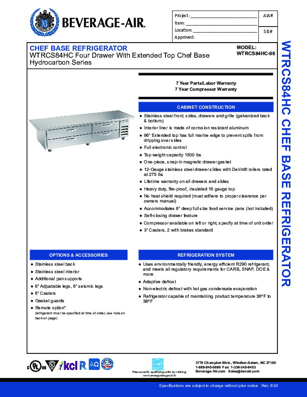 Cutsheet