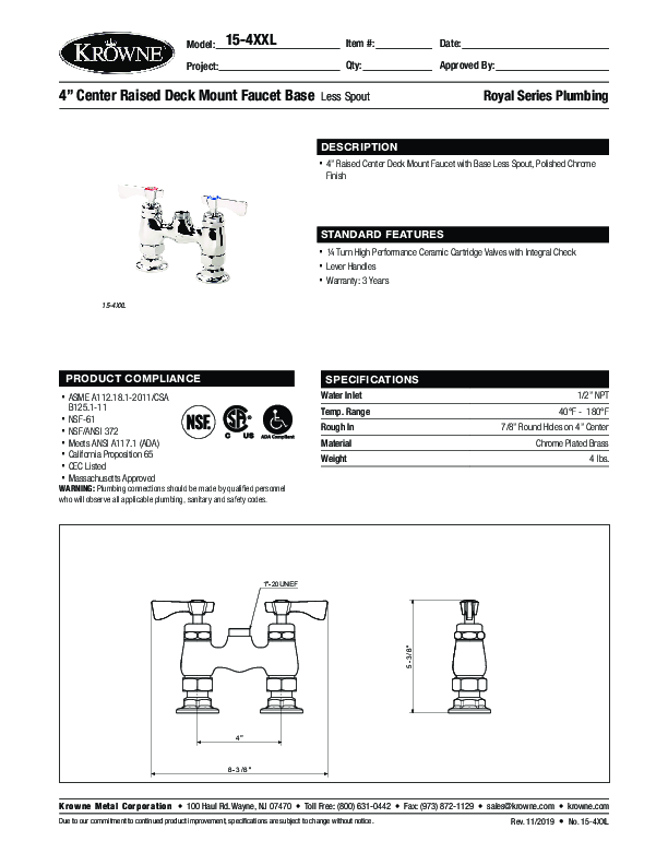 Cutsheet