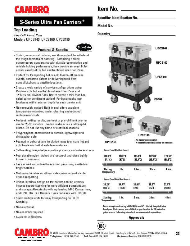 Cutsheet