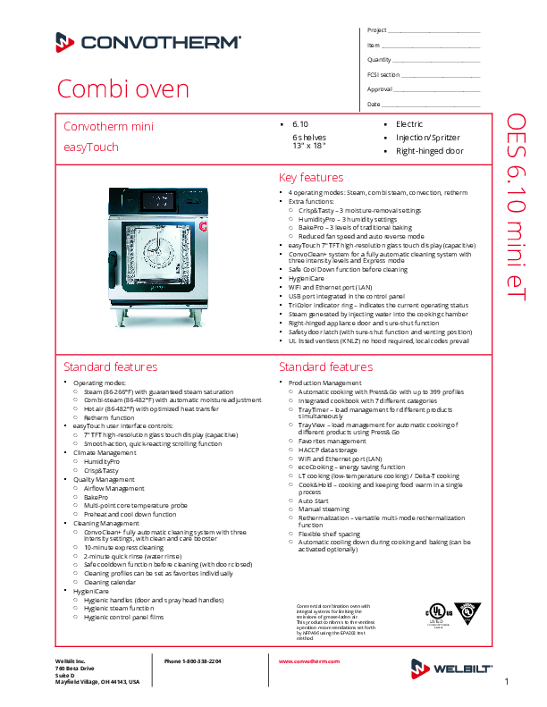 Cutsheet