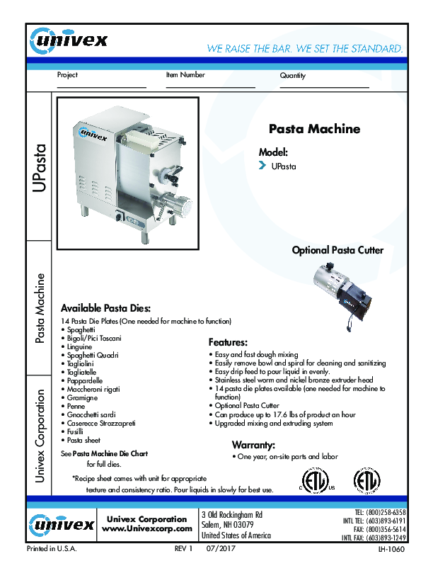 Cutsheet