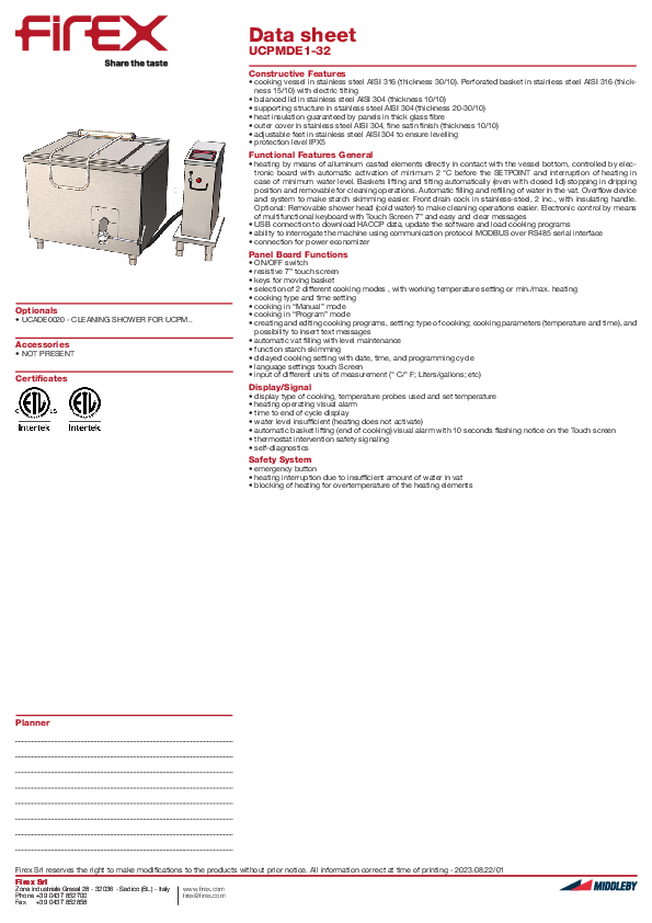 Cutsheet