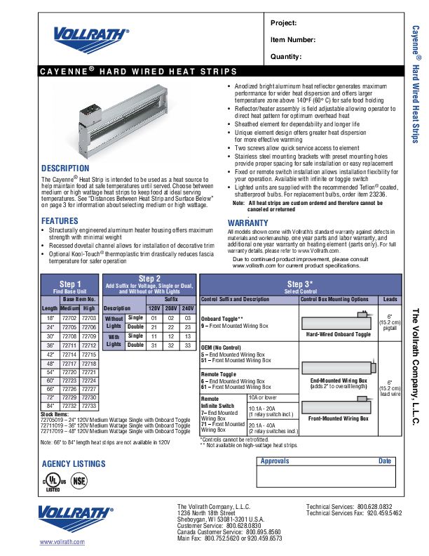 Cutsheet