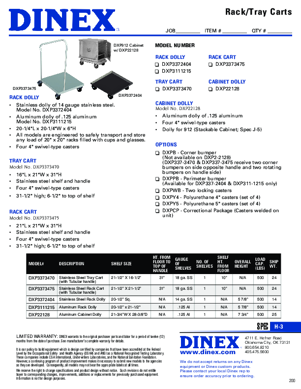 Cutsheet