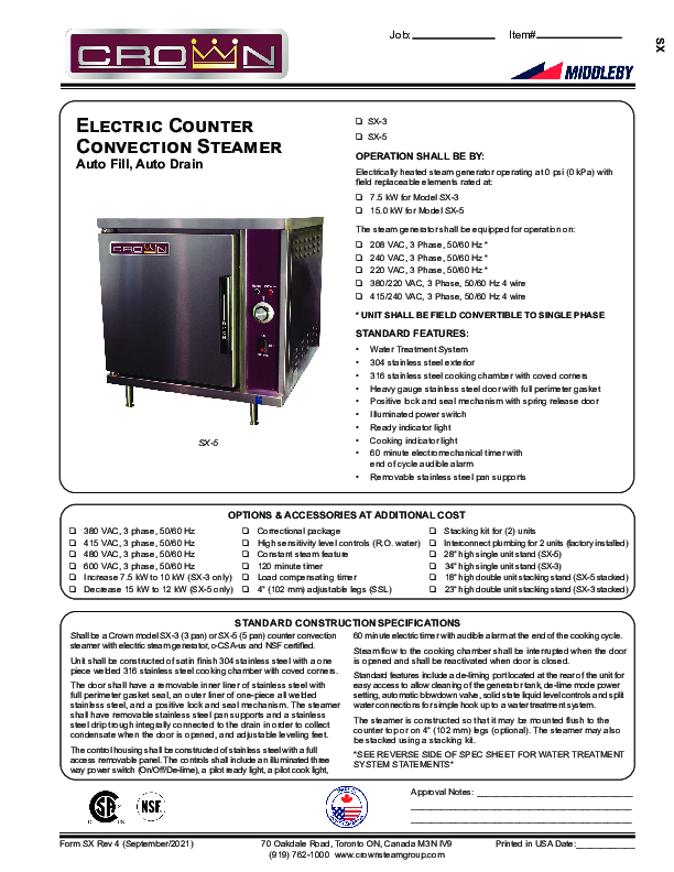 Cutsheet