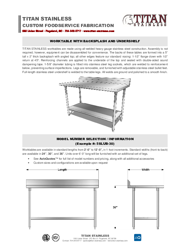 Cutsheet