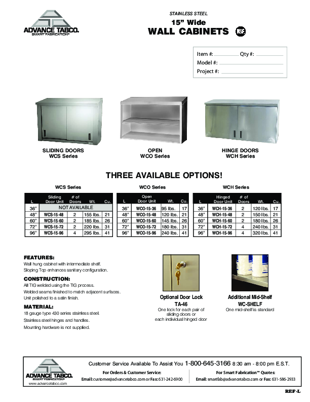 Cutsheet