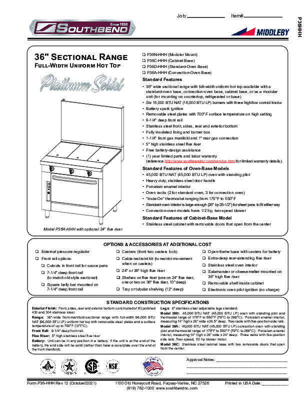 Cutsheet