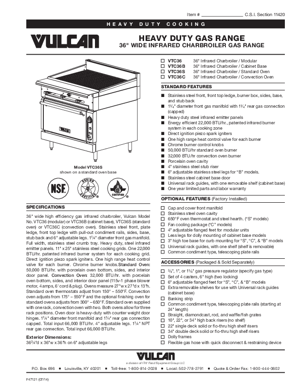 Cutsheet