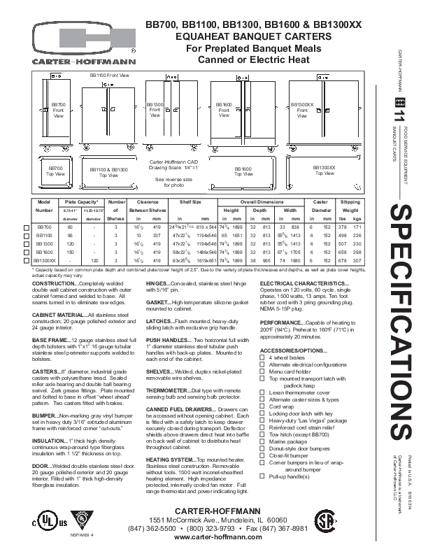 Cutsheet