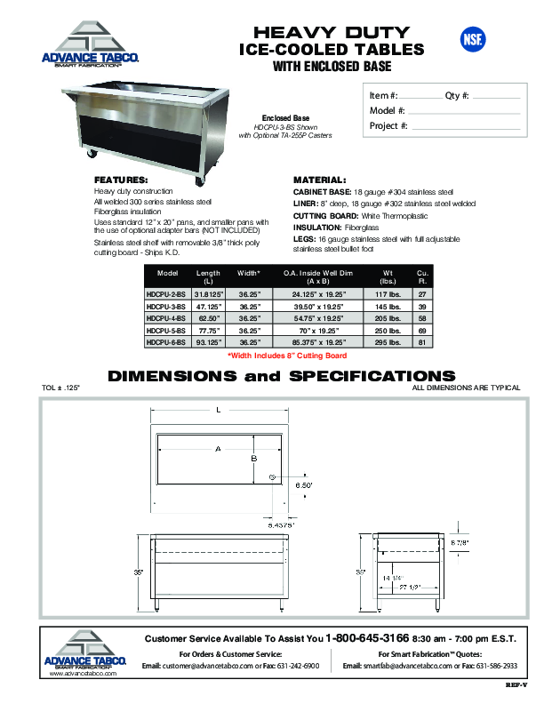 Cutsheet