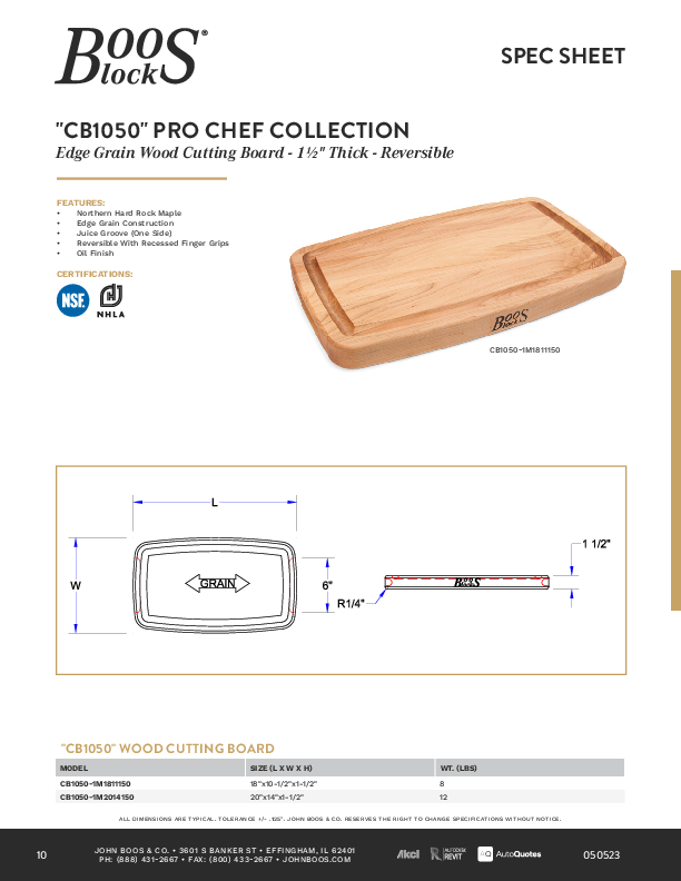 Cutsheet