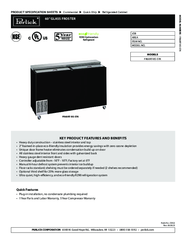 Cutsheet