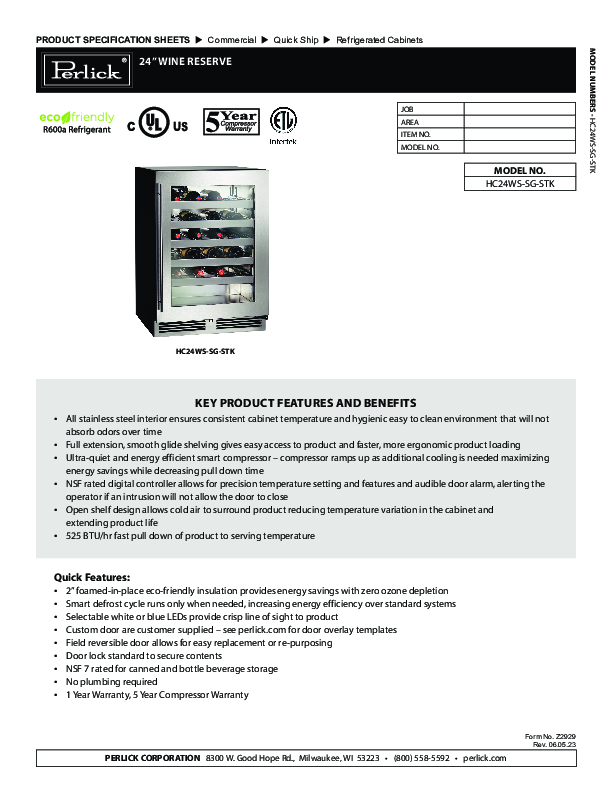 Cutsheet