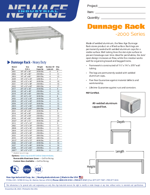 Cutsheet