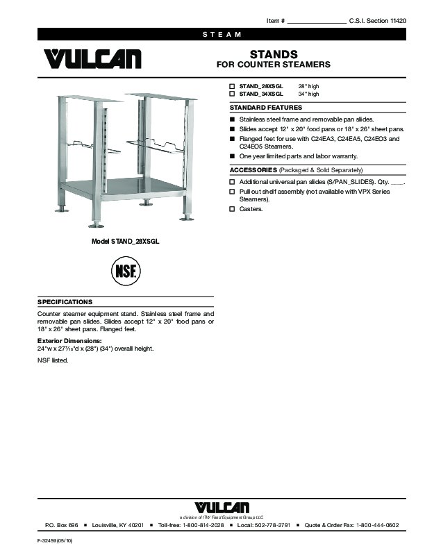 Cutsheet