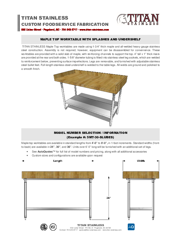 Cutsheet