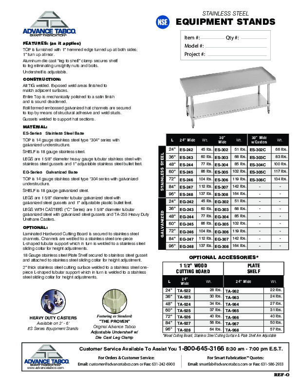 Cutsheet