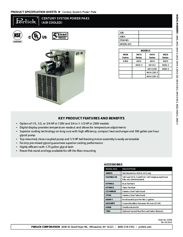 Cutsheet