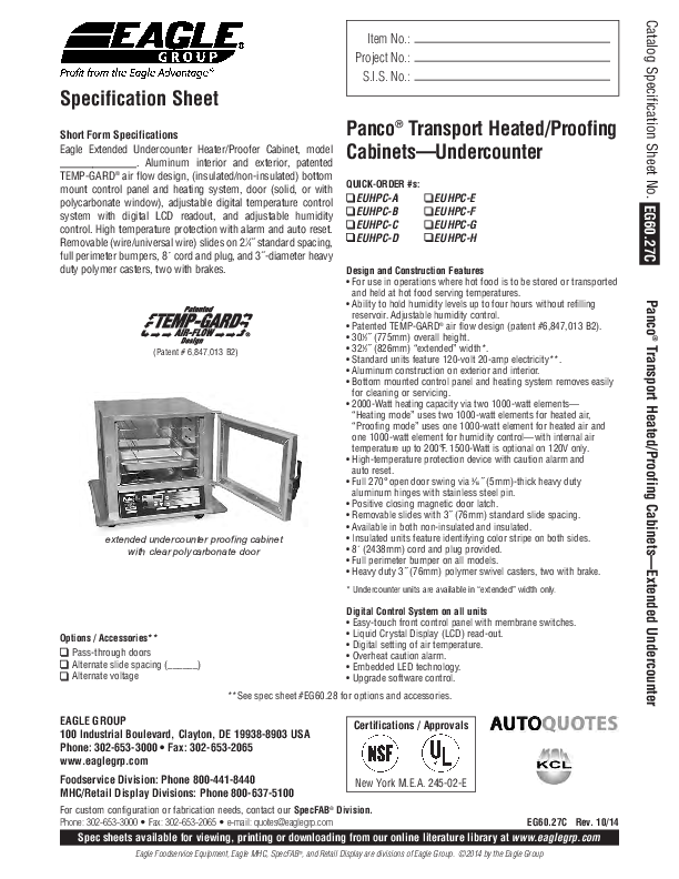 Cutsheet