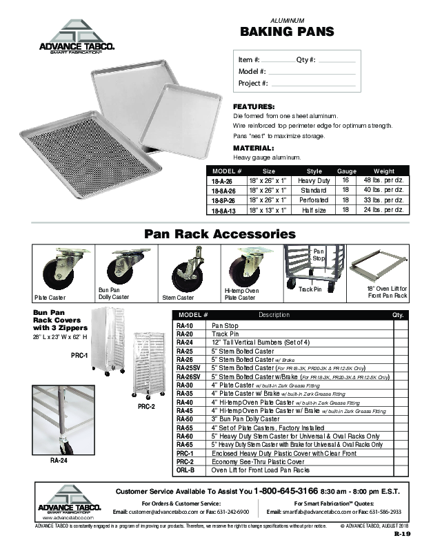 Cutsheet