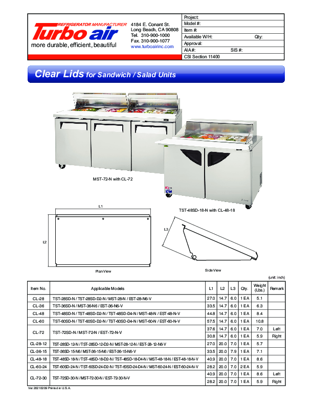 Cutsheet